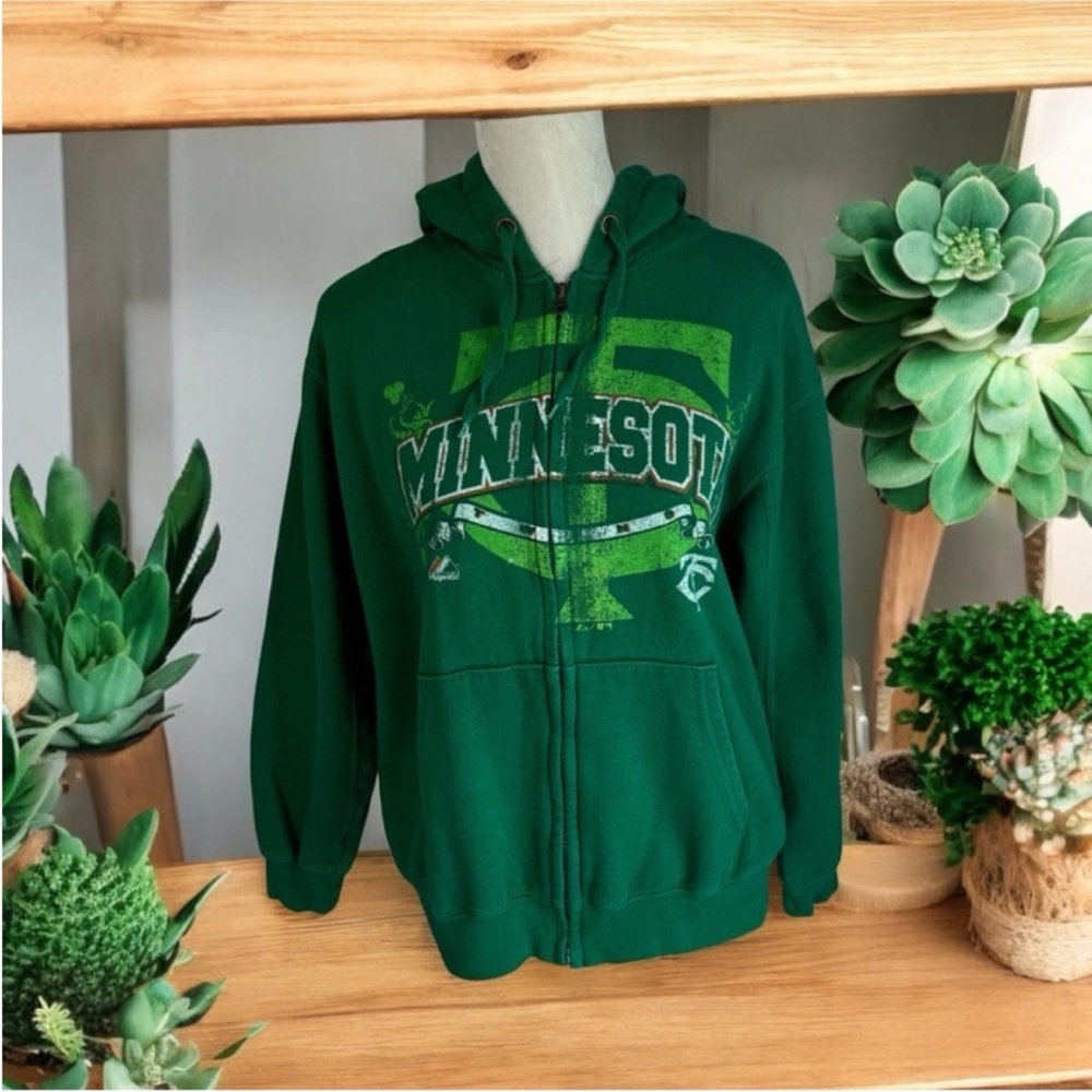 Minnesota Twins Green Zip-Up Hoodie